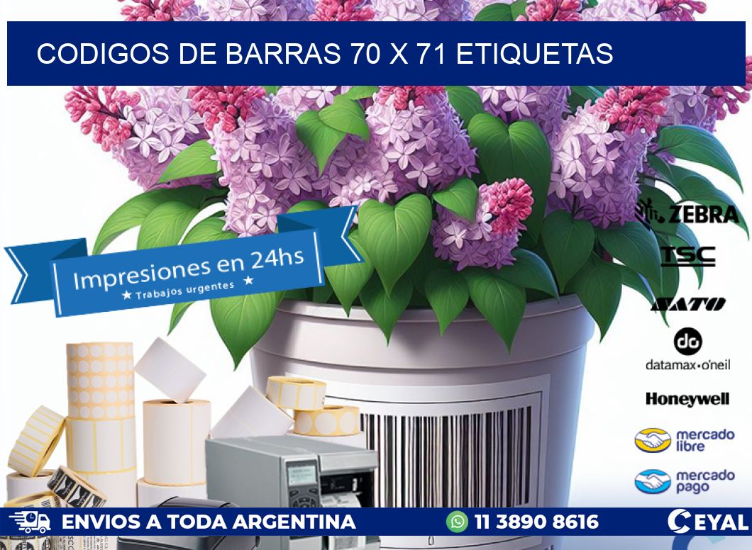 codigos de barras 70 x 71 etiquetas