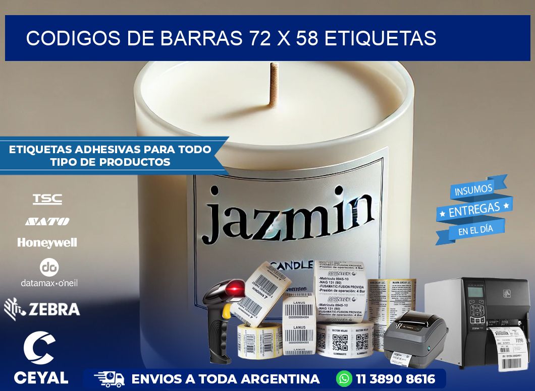 codigos de barras 72 x 58 etiquetas