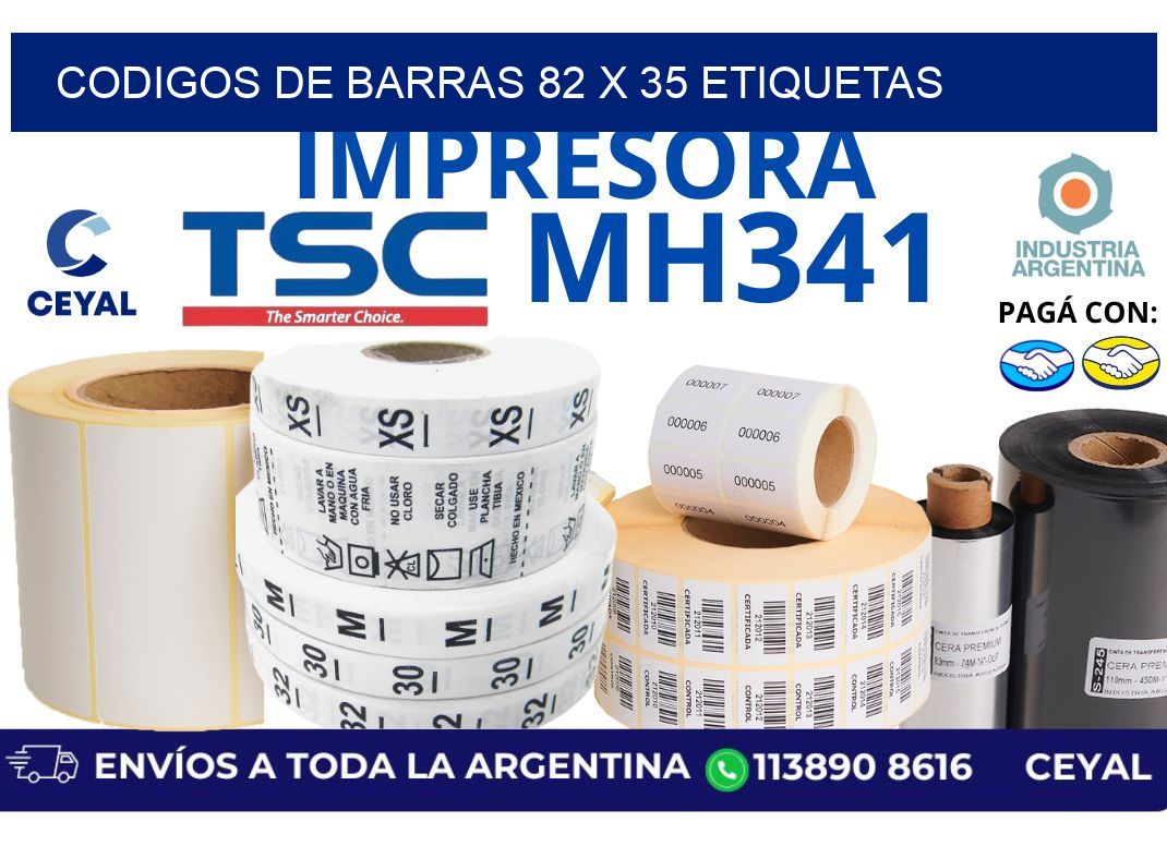codigos de barras 82 x 35 etiquetas