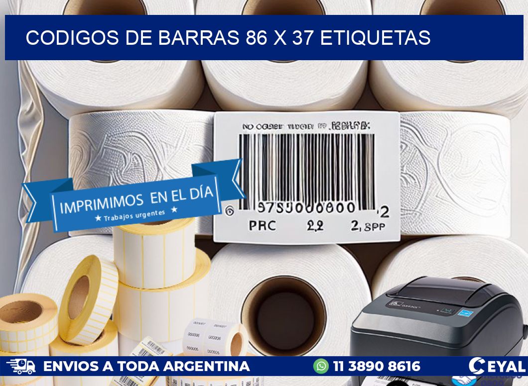 codigos de barras 86 x 37 etiquetas