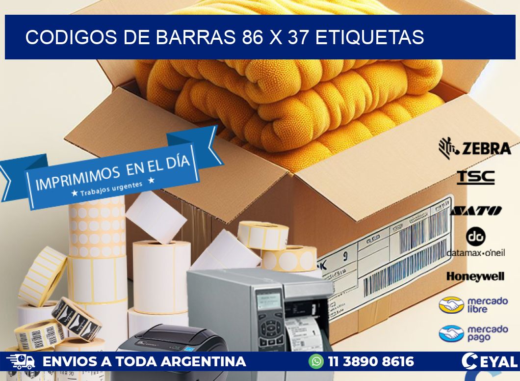 codigos de barras 86 x 37 etiquetas
