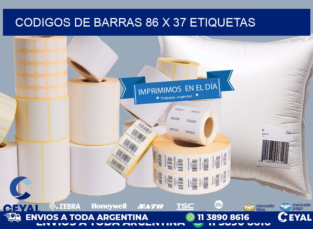 codigos de barras 86 x 37 etiquetas