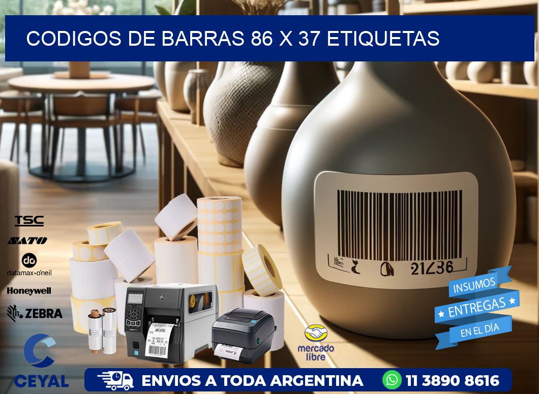codigos de barras 86 x 37 etiquetas