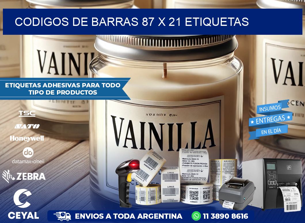 codigos de barras 87 x 21 etiquetas
