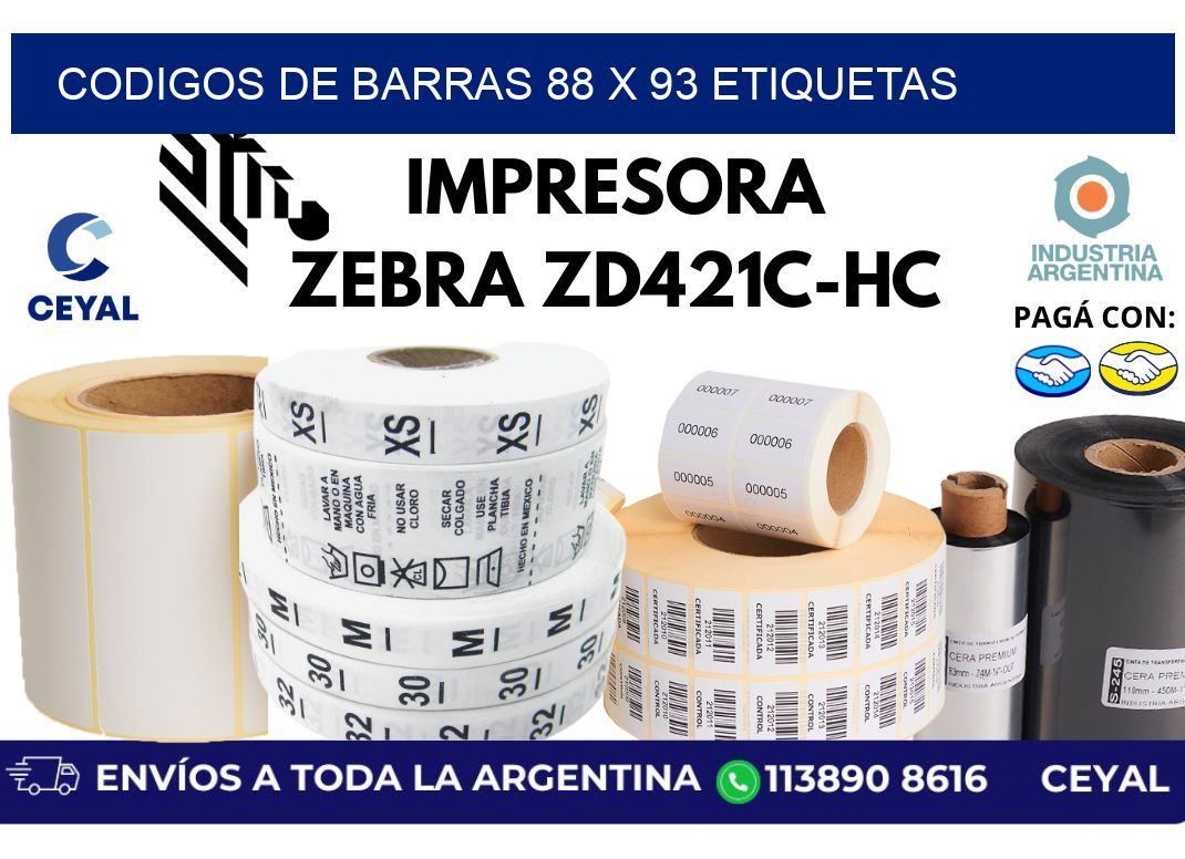 codigos de barras 88 x 93 etiquetas