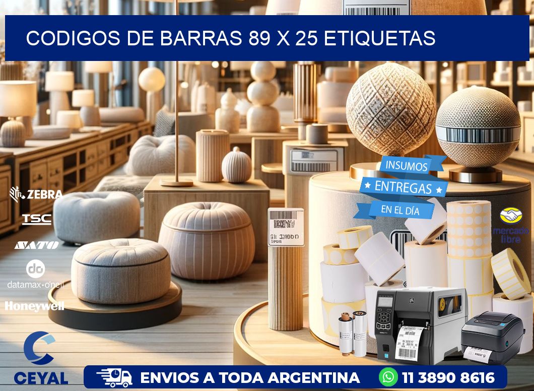 codigos de barras 89 x 25 etiquetas