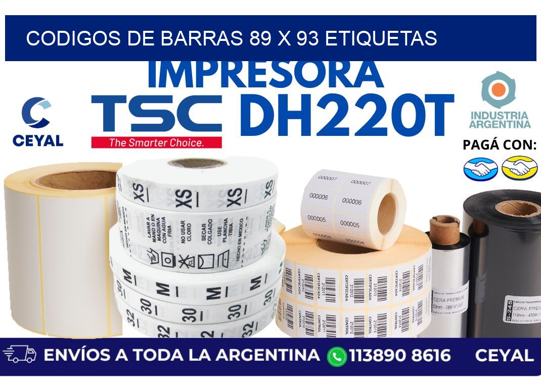 codigos de barras 89 x 93 etiquetas