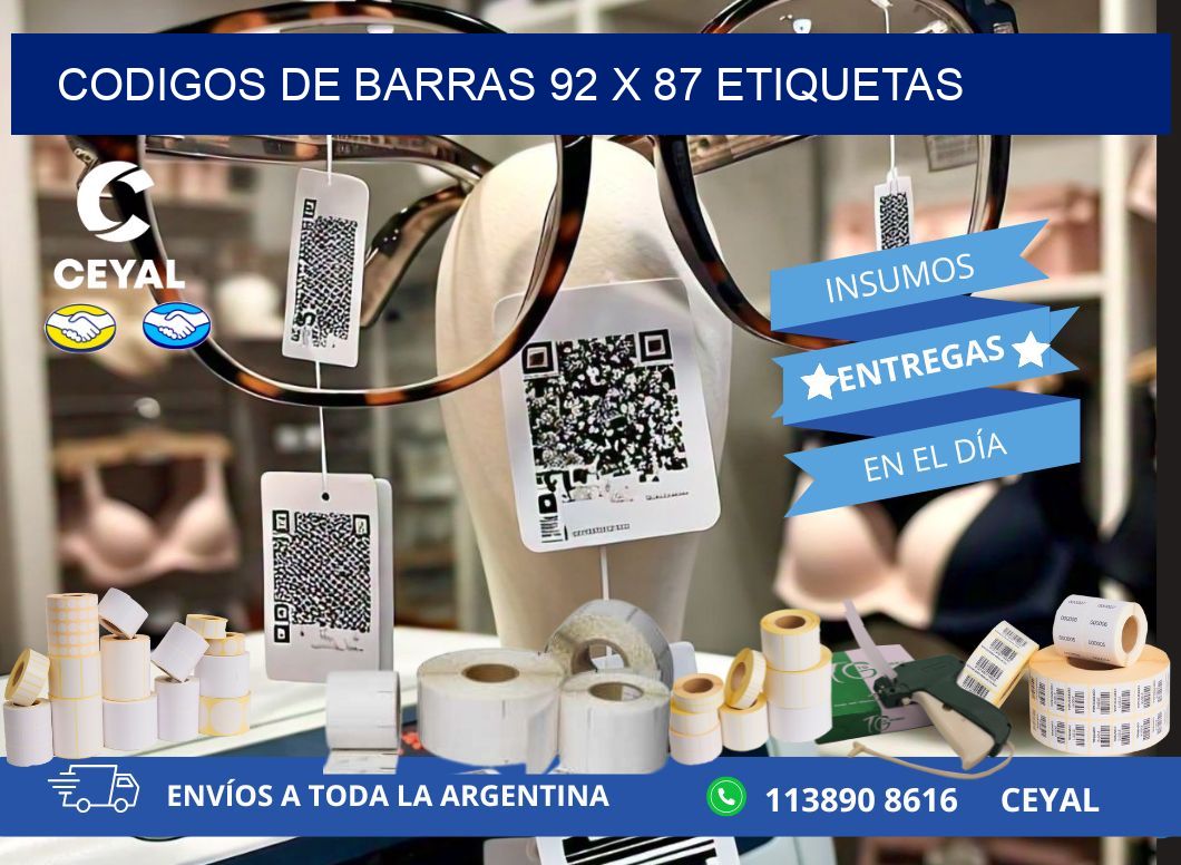 codigos de barras 92 x 87 etiquetas