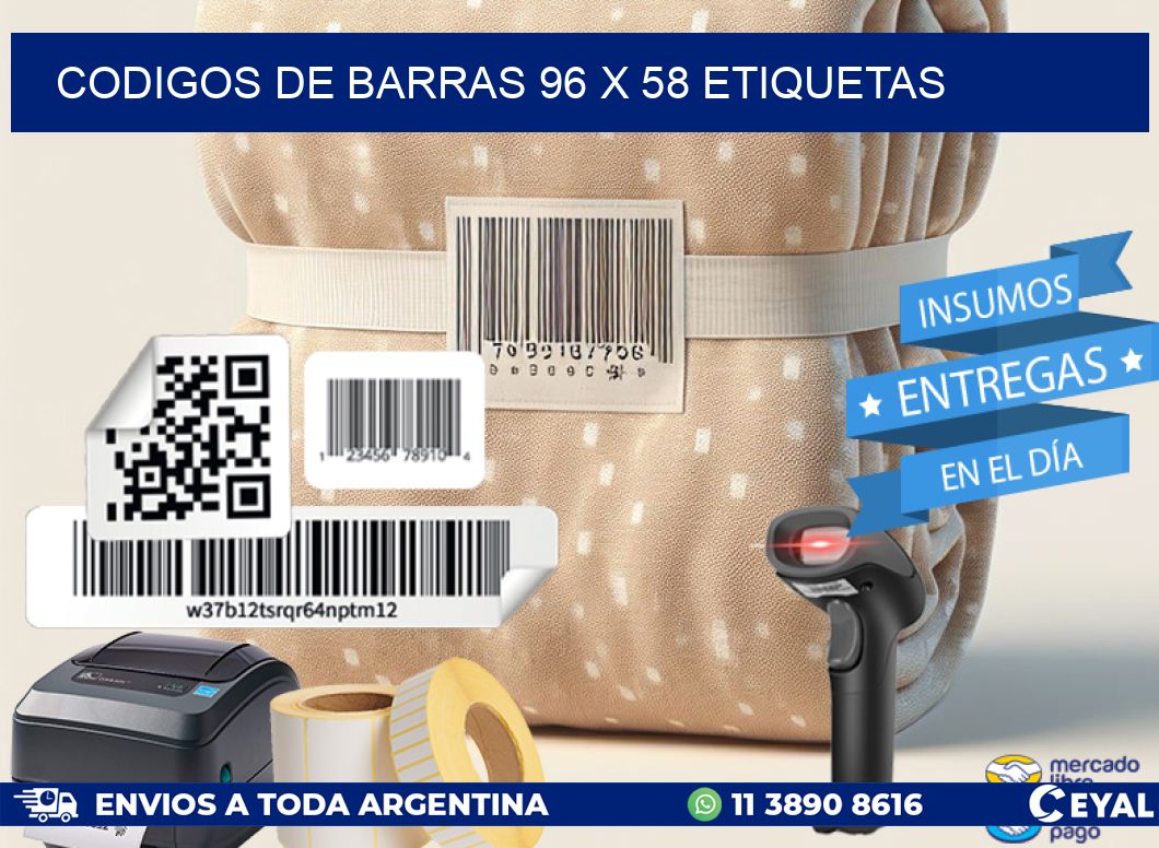 codigos de barras 96 x 58 etiquetas