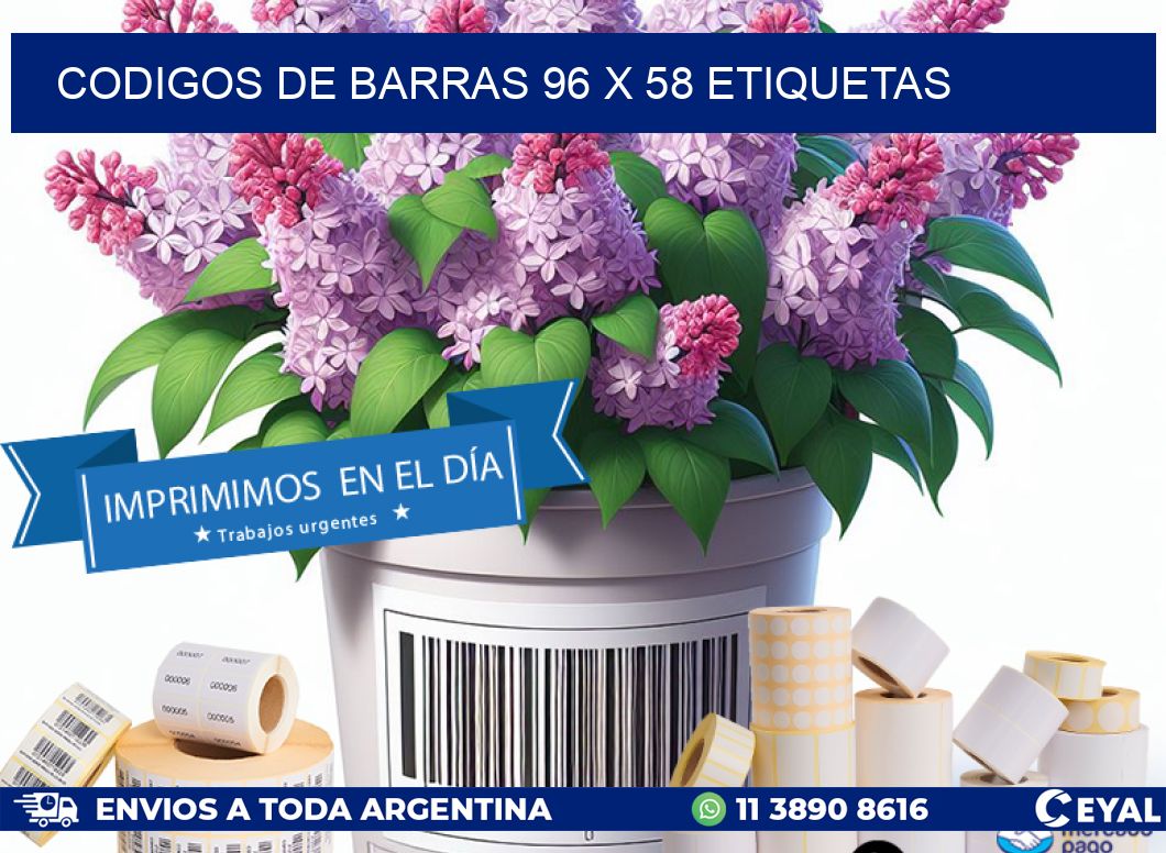 codigos de barras 96 x 58 etiquetas
