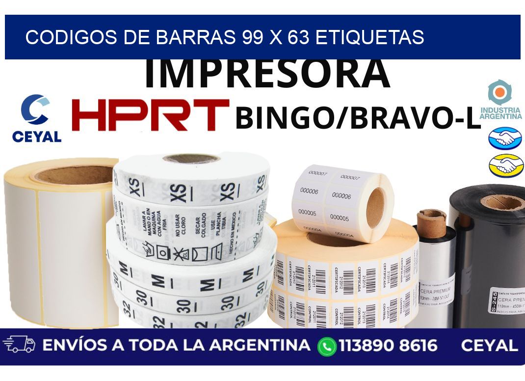 codigos de barras 99 x 63 etiquetas