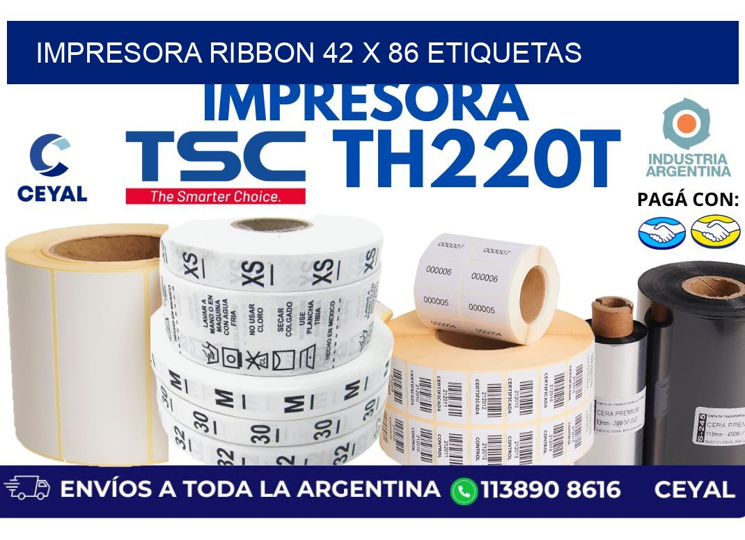 impresora ribbon 42 x 86 etiquetas