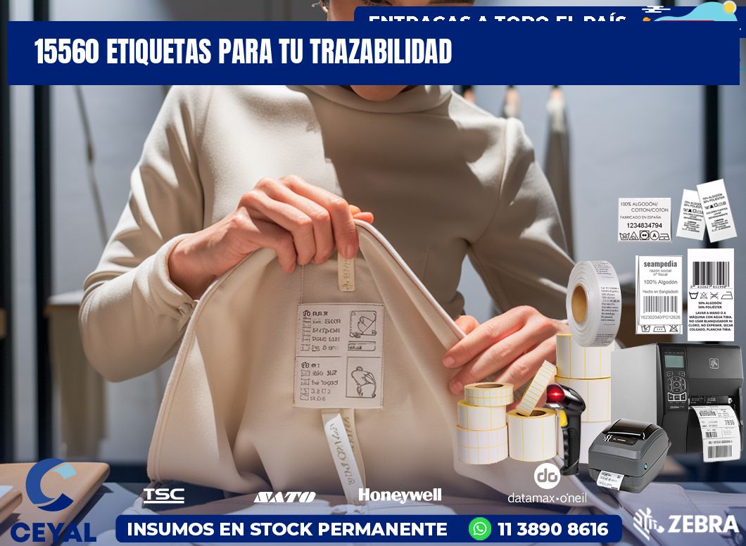 15560 etiquetas para tu trazabilidad