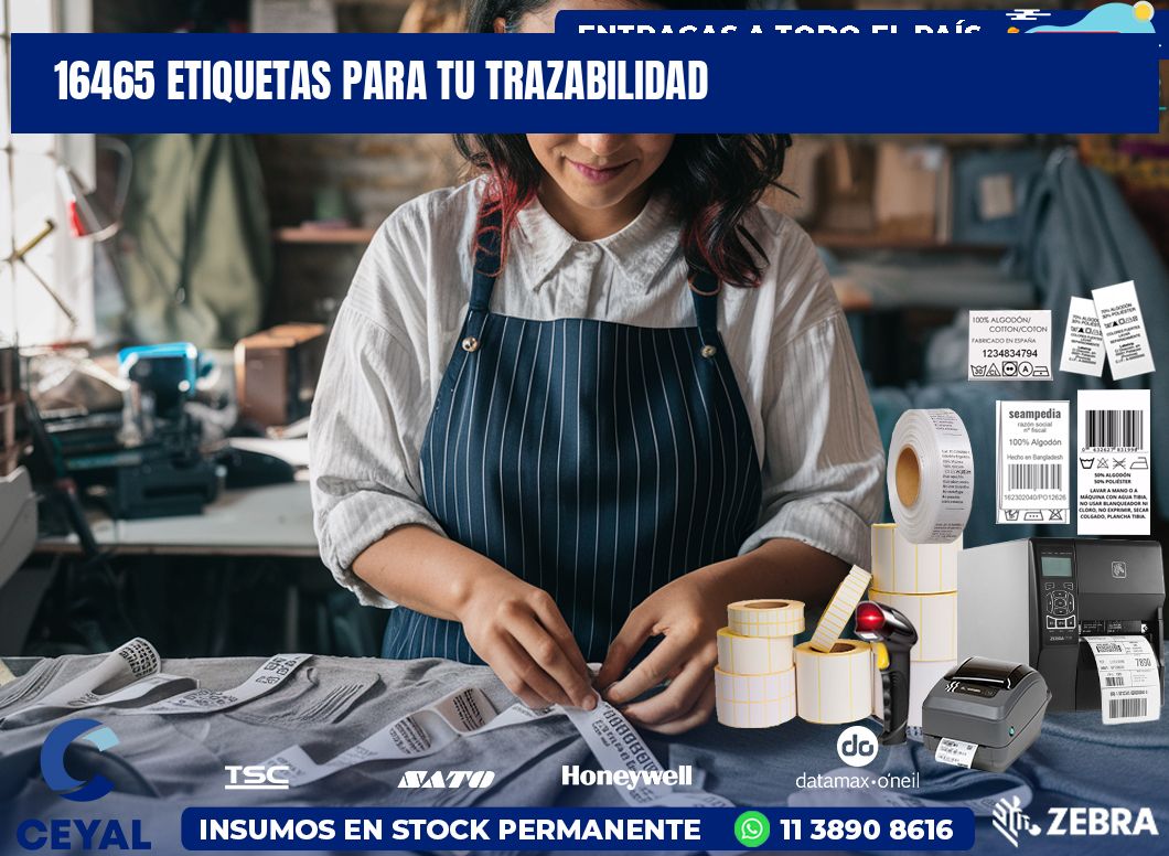 16465 etiquetas para tu trazabilidad