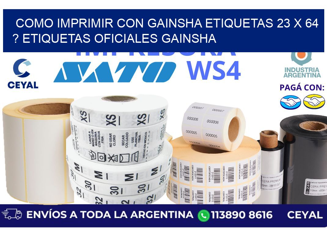 como imprimir con gainsha etiquetas 23 x 64 ? etiquetas oficiales gainsha