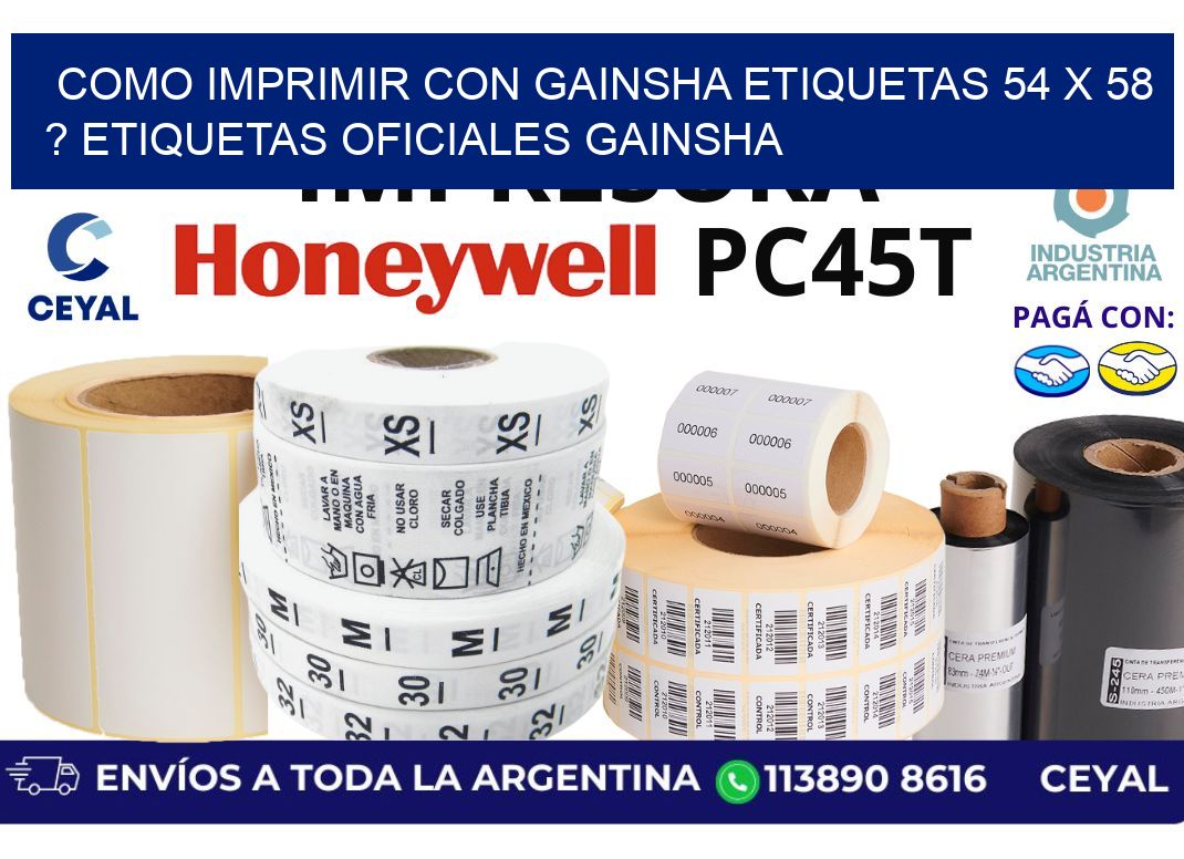 como imprimir con gainsha etiquetas 54 x 58 ? etiquetas oficiales gainsha