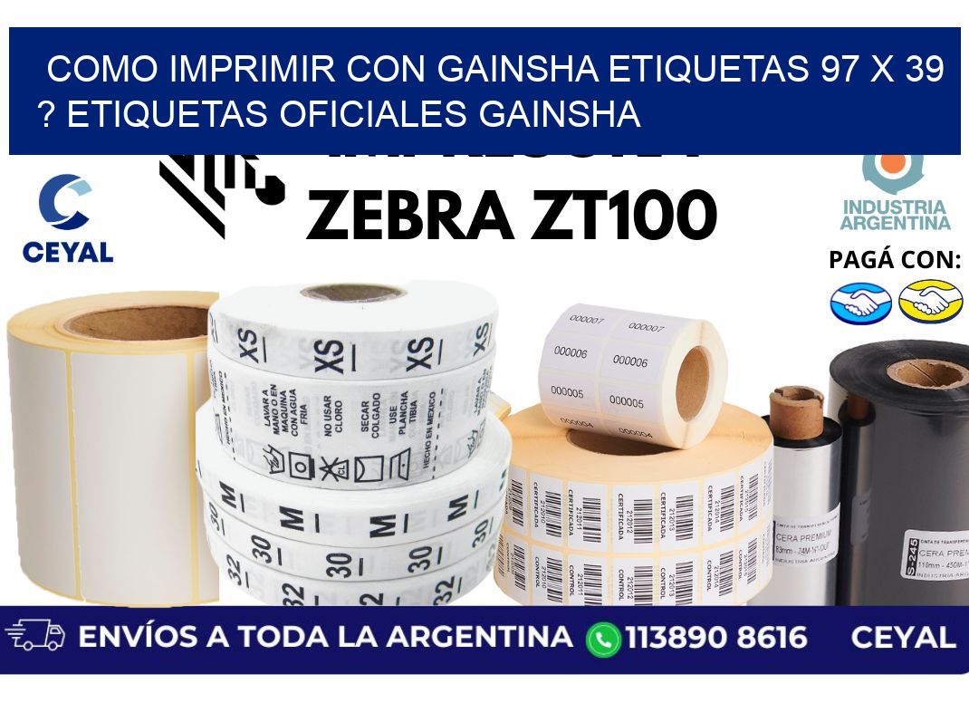 como imprimir con gainsha etiquetas 97 x 39 ? etiquetas oficiales gainsha
