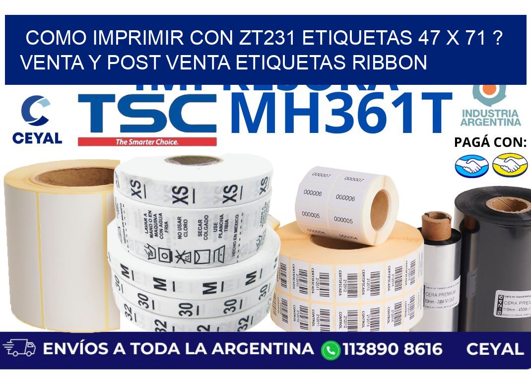 como imprimir con zt231 etiquetas 47 x 71 ? Venta y post venta etiquetas ribbon