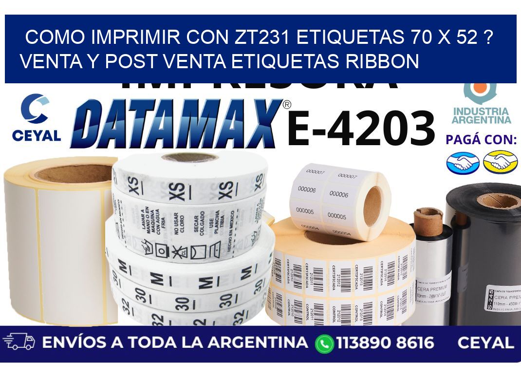 como imprimir con zt231 etiquetas 70 x 52 ? Venta y post venta etiquetas ribbon