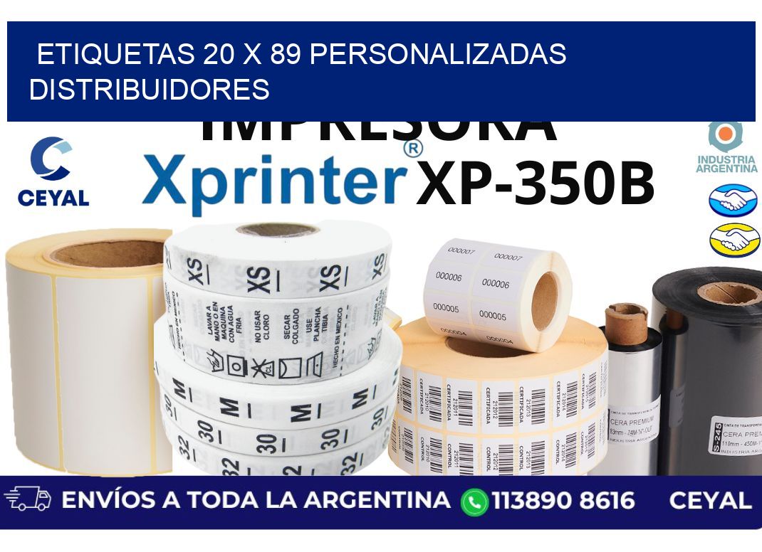 etiquetas 20 x 89 personalizadas distribuidores