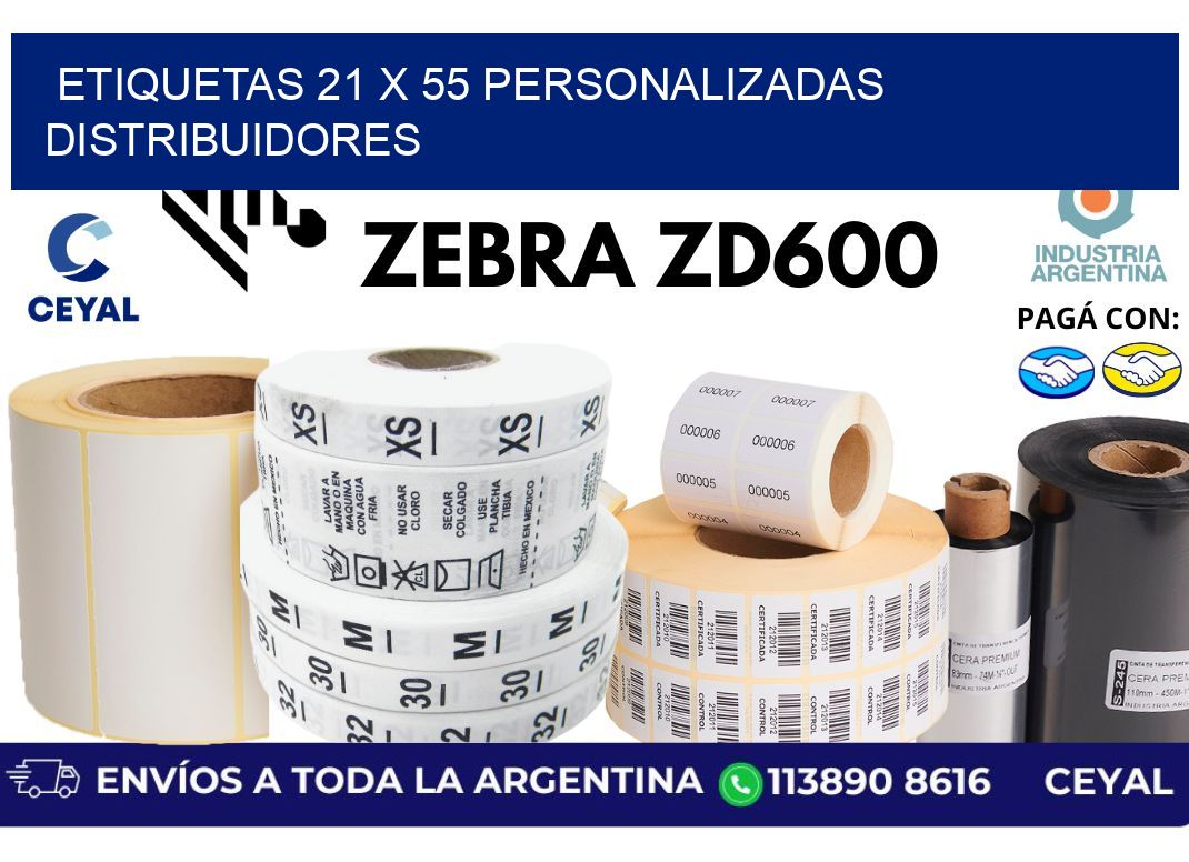 etiquetas 21 x 55 personalizadas distribuidores