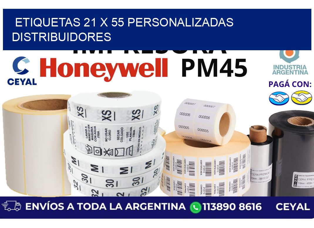 etiquetas 21 x 55 personalizadas distribuidores