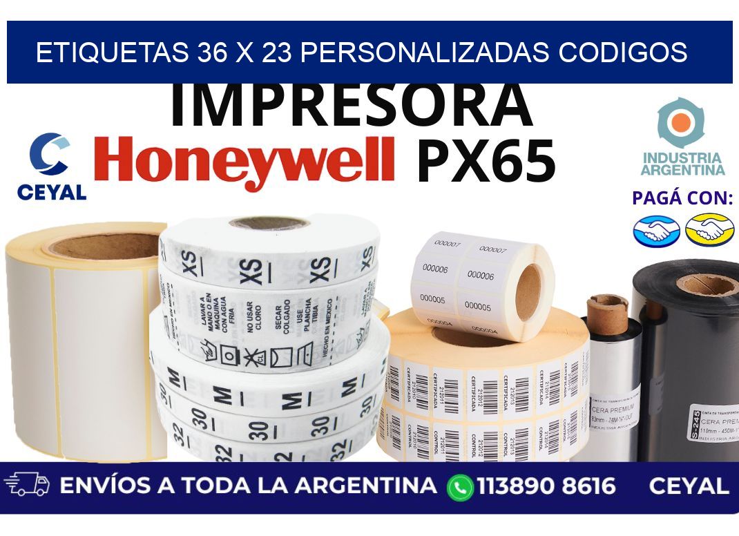 etiquetas 36 x 23 personalizadas codigos