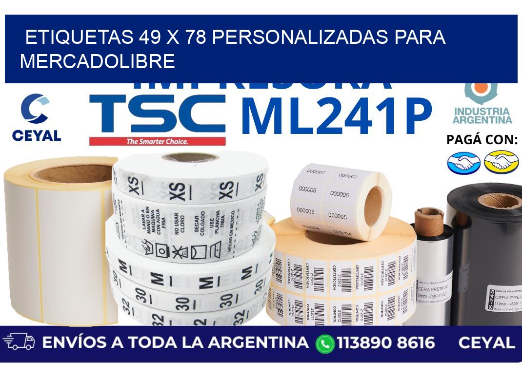 etiquetas 49 x 78 personalizadas para mercadolibre
