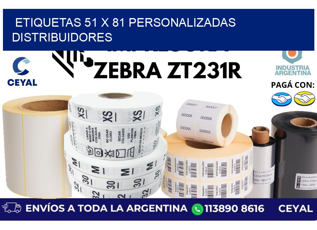 etiquetas 51 x 81 personalizadas distribuidores