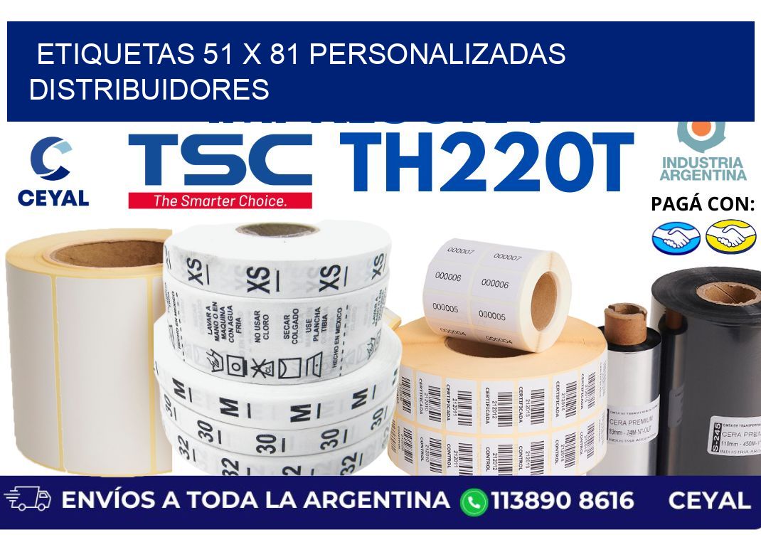 etiquetas 51 x 81 personalizadas distribuidores