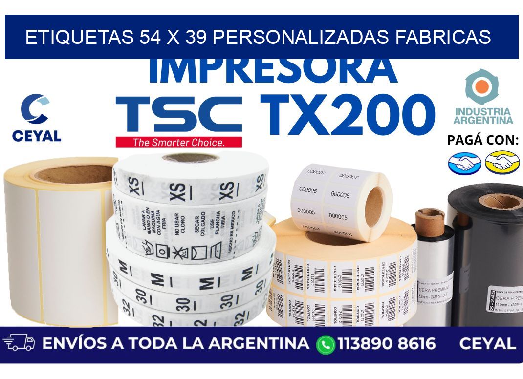 etiquetas 54 x 39 personalizadas fabricas