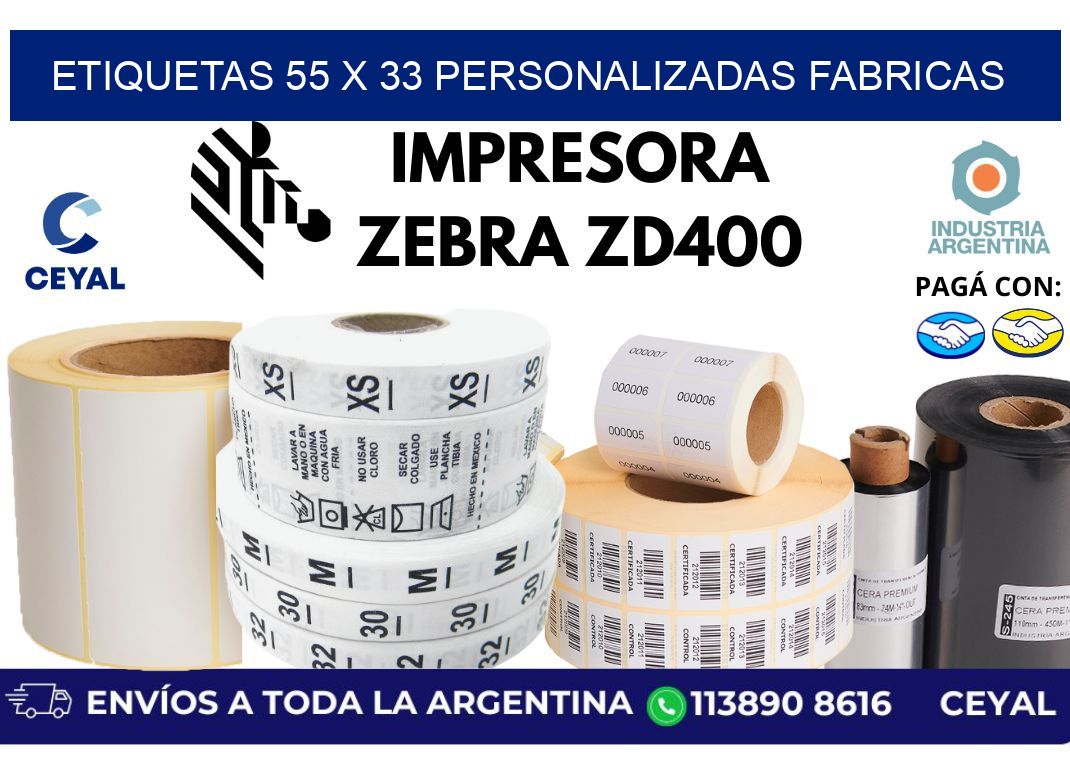 etiquetas 55 x 33 personalizadas fabricas