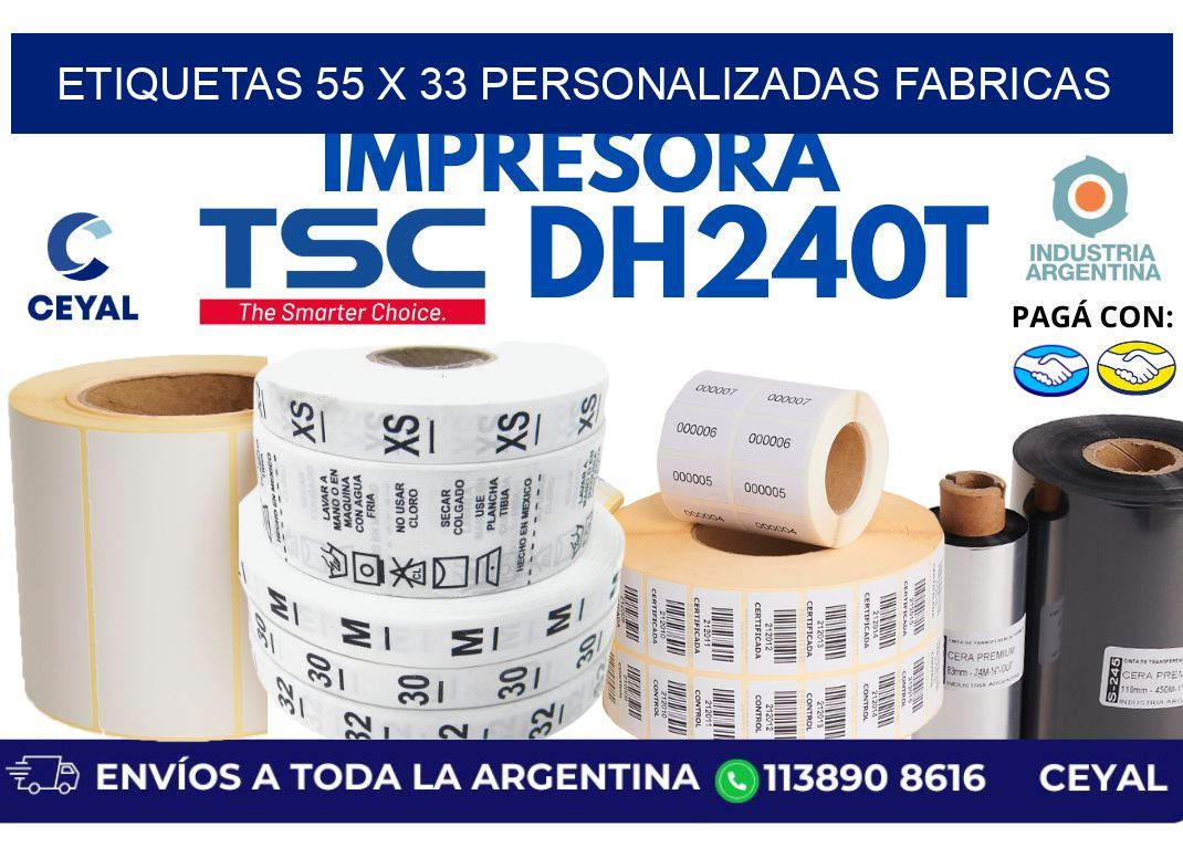 etiquetas 55 x 33 personalizadas fabricas