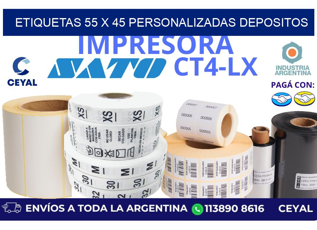 etiquetas 55 x 45 personalizadas depositos