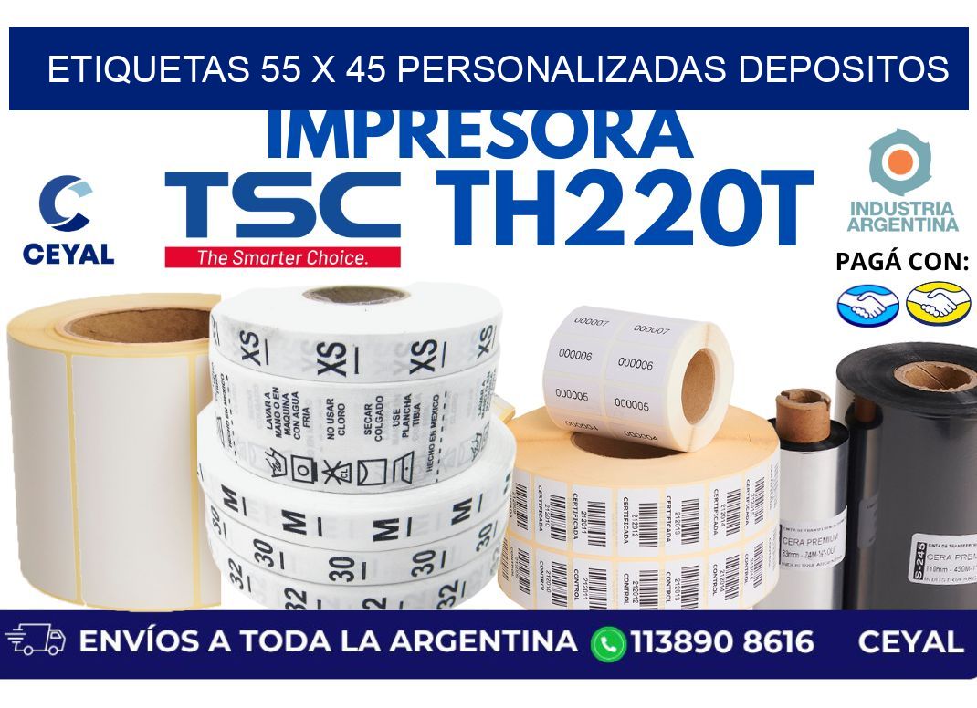 etiquetas 55 x 45 personalizadas depositos