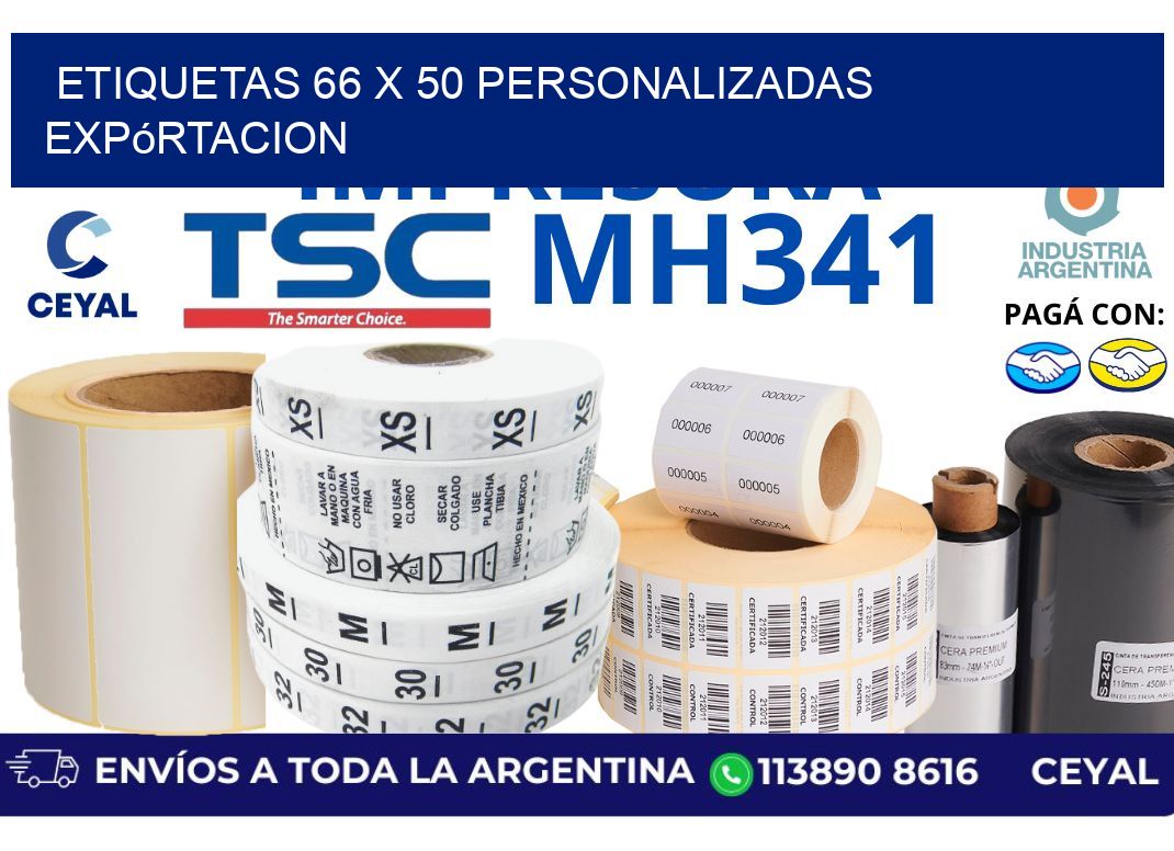 etiquetas 66 x 50 personalizadas expórtacion