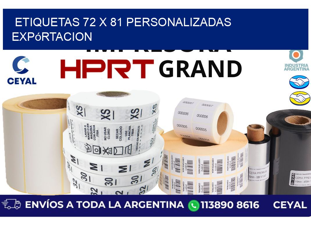 etiquetas 72 x 81 personalizadas expórtacion
