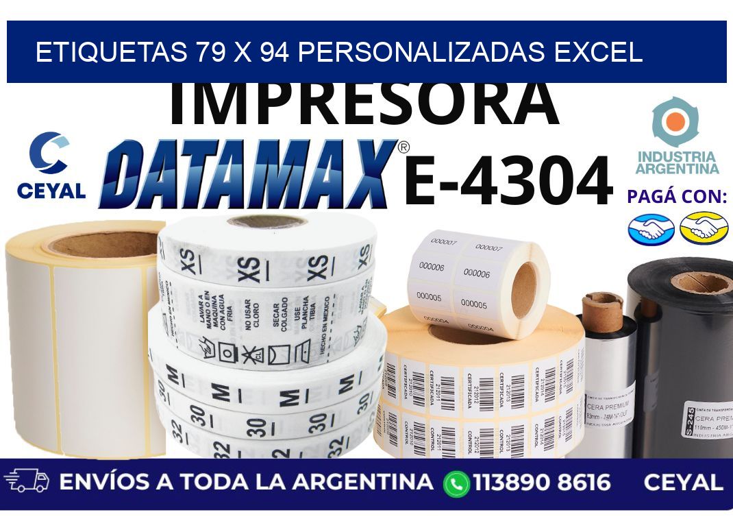 etiquetas 79 x 94 personalizadas excel