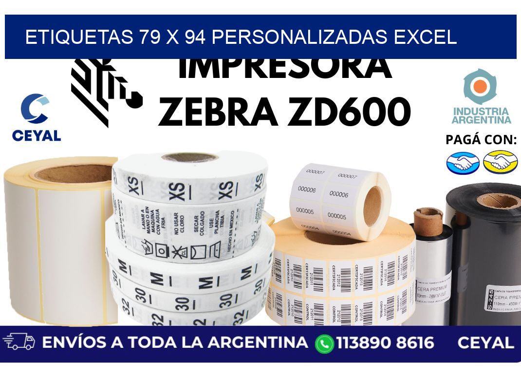 etiquetas 79 x 94 personalizadas excel