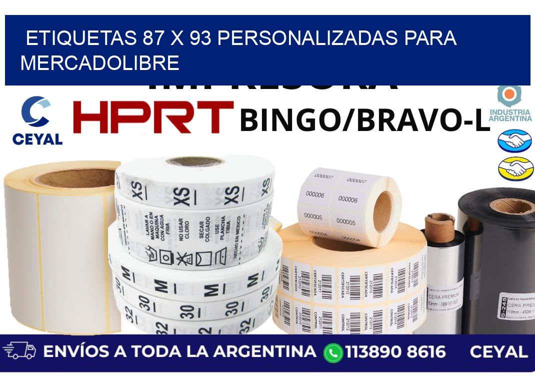 etiquetas 87 x 93 personalizadas para mercadolibre