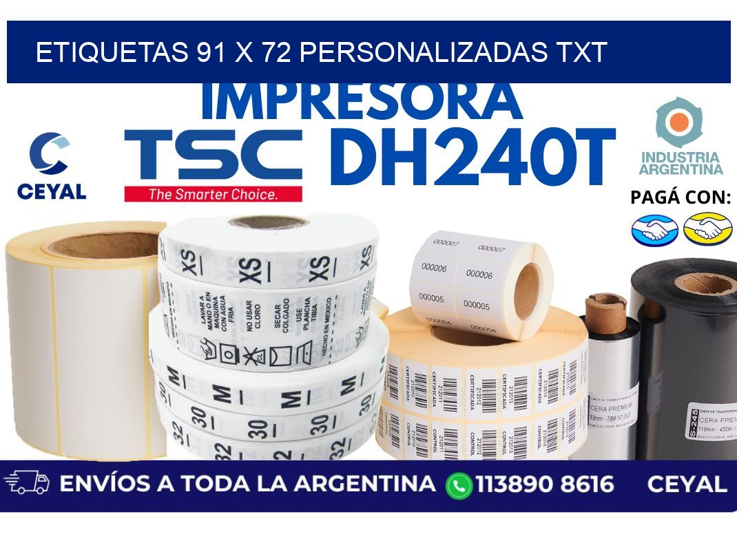 etiquetas 91 x 72 personalizadas txt