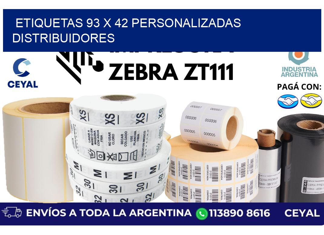 etiquetas 93 x 42 personalizadas distribuidores