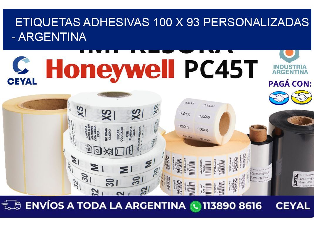 etiquetas adhesivas 100 x 93 personalizadas - Argentina