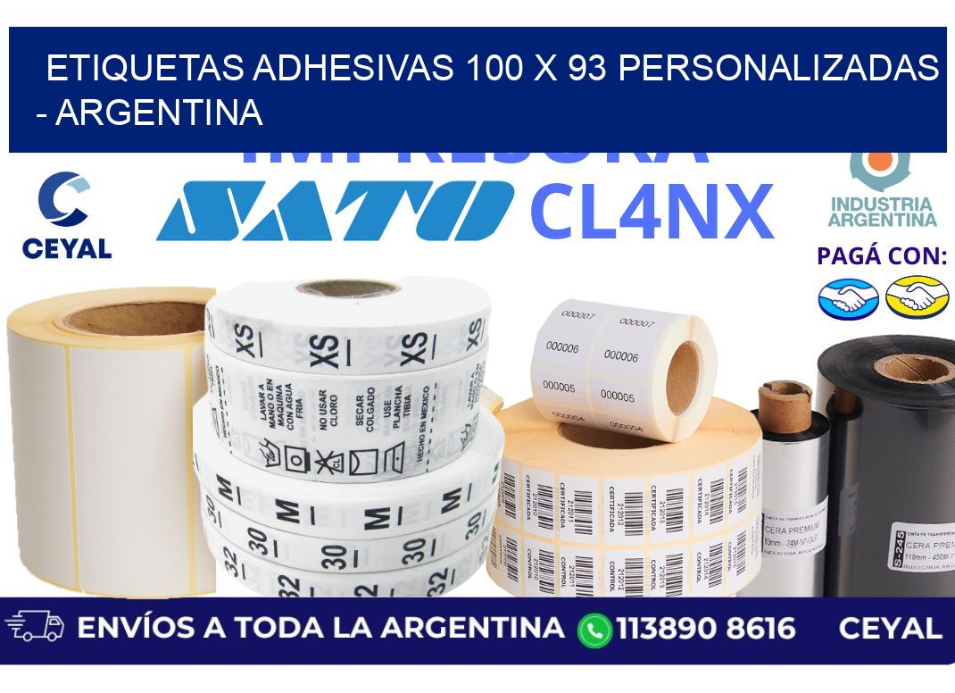 etiquetas adhesivas 100 x 93 personalizadas – Argentina