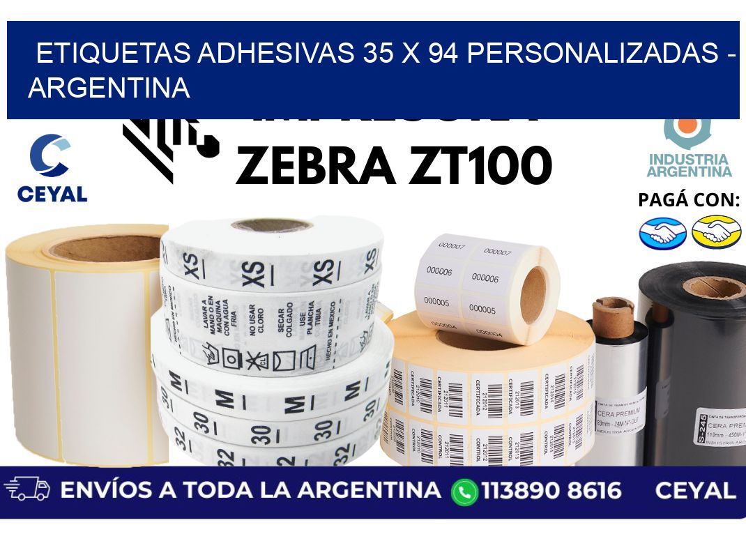 etiquetas adhesivas 35 x 94 personalizadas – Argentina