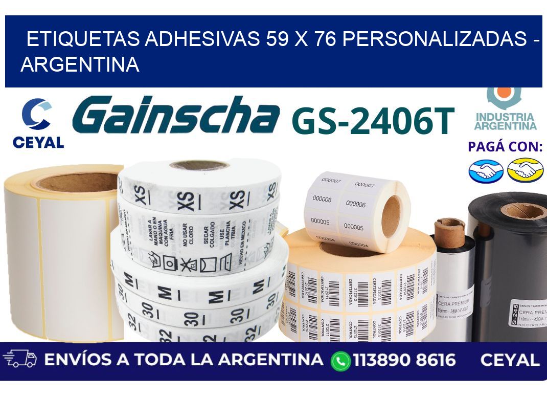 etiquetas adhesivas 59 x 76 personalizadas - Argentina