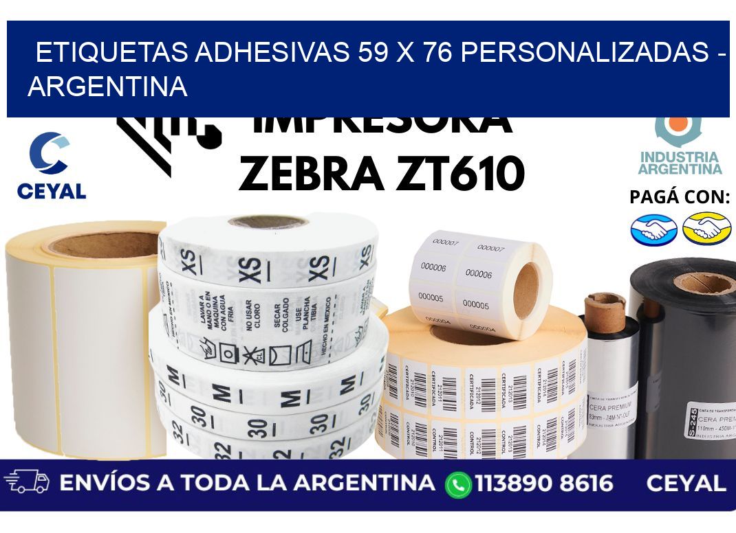 etiquetas adhesivas 59 x 76 personalizadas – Argentina