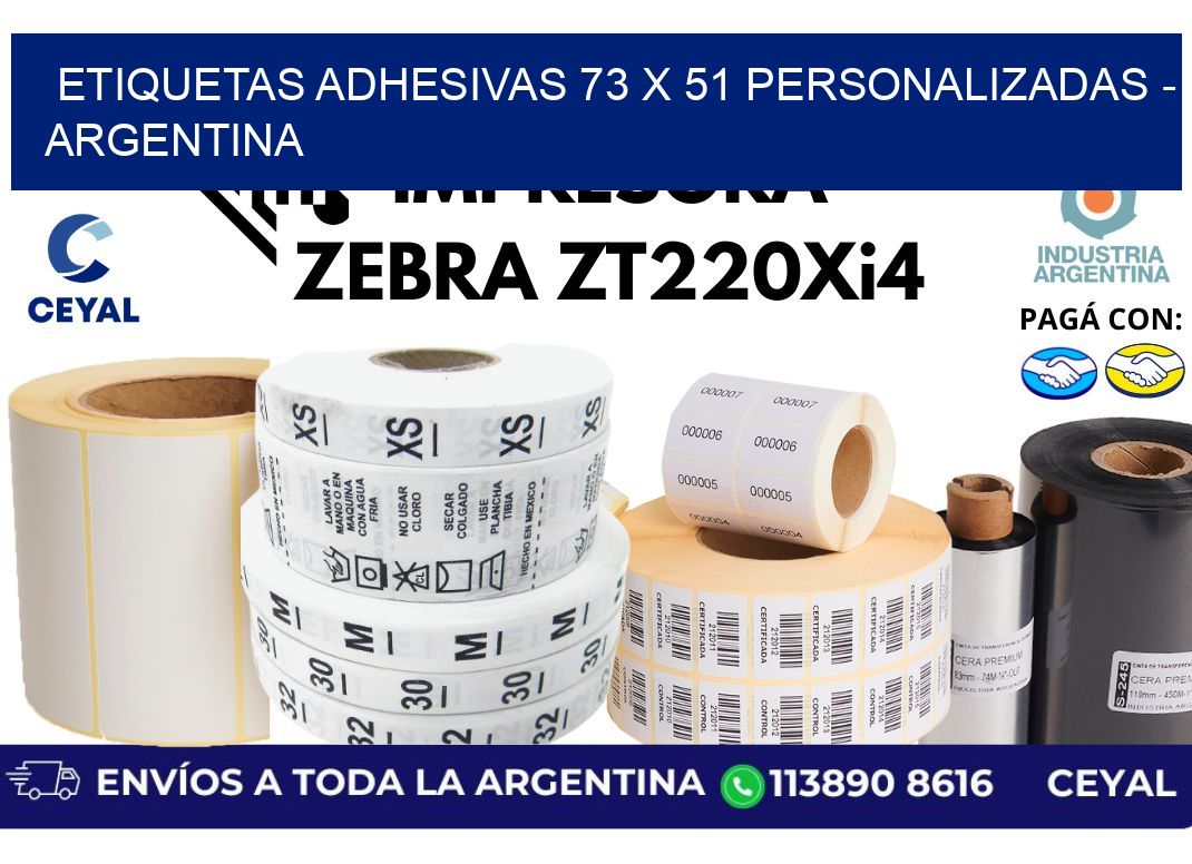 etiquetas adhesivas 73 x 51 personalizadas - Argentina
