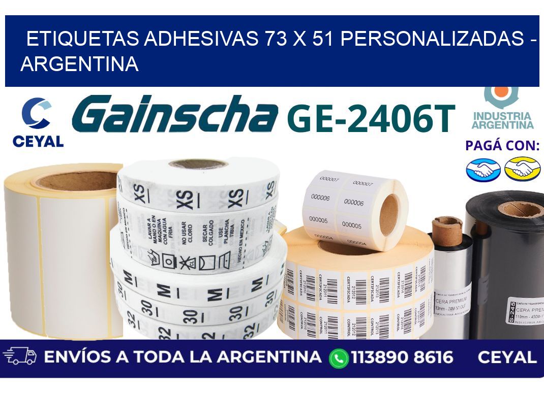 etiquetas adhesivas 73 x 51 personalizadas – Argentina