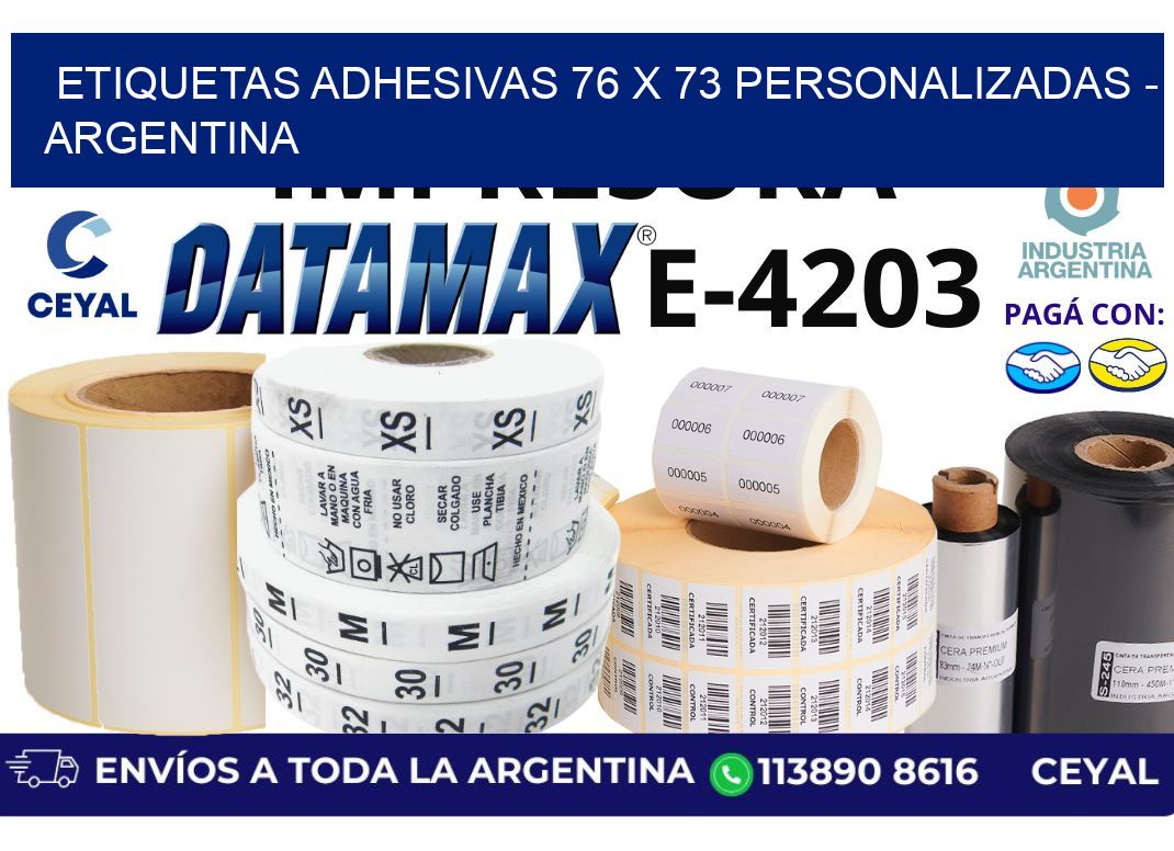 etiquetas adhesivas 76 x 73 personalizadas - Argentina